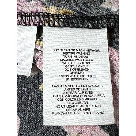 Black Label By Evan-Picone Floral Print Top Size L - Picture 7 of 7